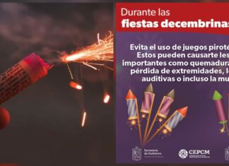 Reporte de lesiones por pirotecnia, Segob te invita evitar su uso