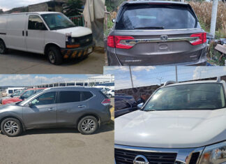 En operativo, asegura FGE cuatro vehículos con reporte de robo cometidos con violencia, en Michoacán