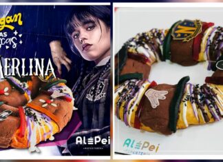Crean Rosca de Reyes de Merlina para esas almas dark