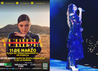 Yuridia vuelve a #Morelia en el mes de marzo