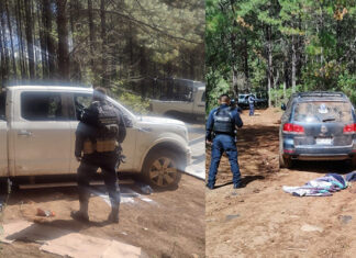 En Senguio, GC asegura dos vehículos con impactos de arma de fuego