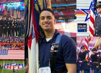 Michoacán presente en Super Bowl con Eduardo Ortiz como escolta del Ejército de EU