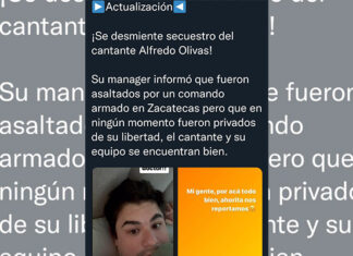 Representante de Alfredo Olivas desmiente secuestro y afirma que el cantante está en su casa