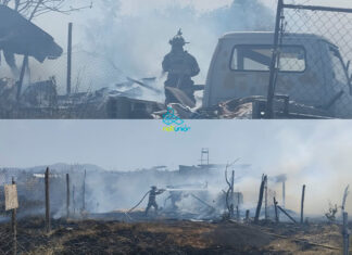 Incendio de pastizal llega a una granja y mueren pollos y marranos