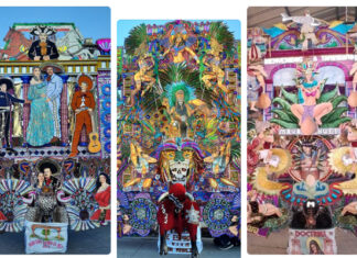 Ya huele a carnaval en Tarímbaro y los monumentales toros de petate ya están más que listos