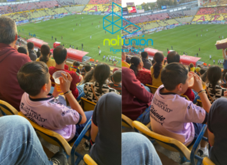 Se viraliza niño tomando cerveza en el Estadio Morelos y genera polémica en redes