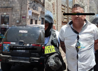 Detienen a hombre por intentar subir a la fuerza a una mujer afuera del ayuntamiento de Morelia