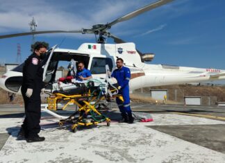 Joven de 14 años sufre accidente de tránsito y lo trasladan via aérea de Pátzcuaro a Morelia