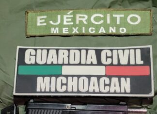 En Uruapan, Guardia Civil detiene a uno con réplica de arma y droga