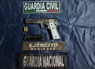 Tras operatividad en Apatzingán, SSP, Sedena y GN detienen a hombre con arma corta