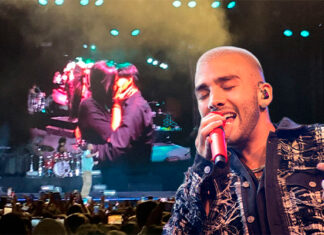 Momento romántico en la Feria de Puebla: pareja se compromete durante concierto de Manuel Turizo