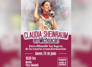 Claudia Sheinbaum encabezará asambleas en Morelia en la Plaza Valladolid