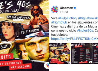 Cinemex proyecta Pulp Fiction, The Big Lebowski y Fight Club en la pantalla grande