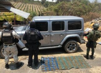 Guardia Nacional y Ejército Mexicano aseguran más de mil cartuchos y dosis de aparente narcótico