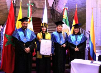 ENTREGA UNIVERSIDAD MAGNO AMERICANA SU PRIMER DOCTORADO HONORIS CAUSA A LA ABOGADA KARLA MICHEEL SALAS RAMÍREZ