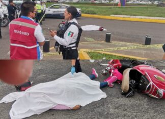 Mujer motociclista muere al ser atropellada por un camión en la glorieta de salida a Quiroga