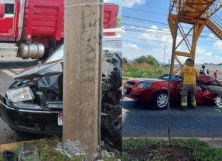 Persona muere al caerle un poste mientras conducía cerca de Villas del Pedregal
