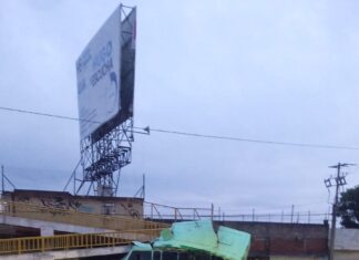 Camión choca en puente peatonal, hay heridos