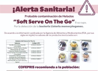 Alerta sobre el Consumo de Helados Soft Serve On The Go por Brote de Listeria