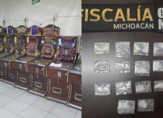 Maquina tragamonedas tenía bolsitas con metanfetaminas