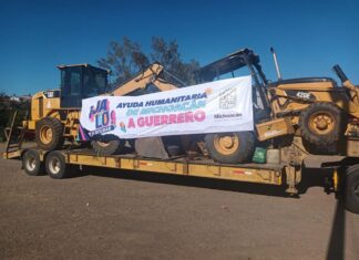 Michoacán envía 7 máquinas más a Guerrero