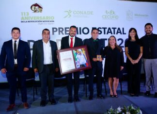 Grisel Tello entrega Premio Estatal del Deporte a Alfonso Aguilar Contreras