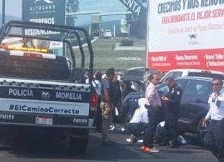 Peatona lesionada tras ser atropellada en Altozano, Morelia