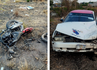 Mueren dos niñas tras accidente de moto contra taxi en Apatzingán
