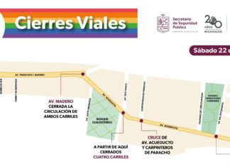 Conoce los cierres viales en Morelia por la marcha del orgullo LGBTTTIQ+