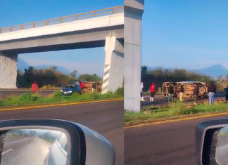 Vuelca camioneta de jornaleros en Tiripetío; hay 4 heridos