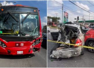 CDMX | Metrobús sufre falla en frenos y provoca choque múltiple en Venustiano Carranza