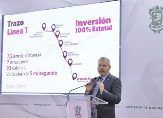 El teleférico y el metrobús van a revolucionar la movilidad y el transporte público en Morelia: Bedolla