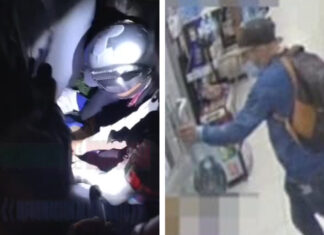 VIDEO | Elementos de Grupo Tigre forcejean con sujeto armado que asaltó un OXXO en Morelia