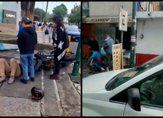 VIDEOS | Dos pleitos de tránsito en Morelia: uno a golpes y otro con atropello de motociclista
