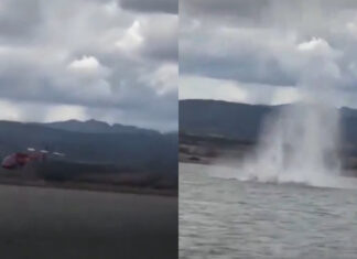 Helicóptero se desploma en presa de Chihuahua; rescatan a dos tripulantes