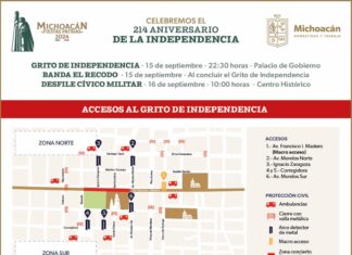 Estos son los cierres viales por las fiestas patrias en el Centro Histórico de Morelia