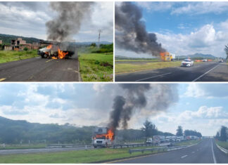 Quemas y bloqueos carreteros tras ataque armado contra FGR y GN en Erongarícuaro