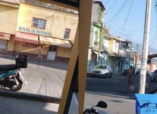 Hombre pasea desnudo en la plaza de Tenencia Morelos en Morelia; causa asombro entre los transeúntes