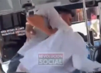 VIDEO | Choferes de Ruta Villas del Pedregal Captados Peleando a Golpes por Pasaje en Morelia