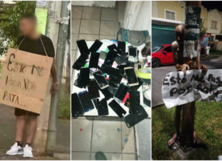 Video Viral de Delincuentes Atados a Postes en Villas del Pedregal