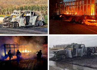 Enfrentamientos y quema de vehículos paralizan el oriente de Michoacán