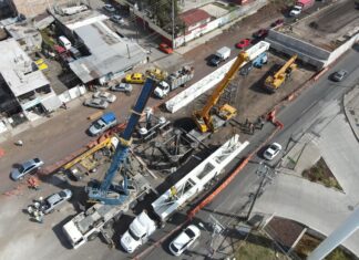 Paso superior vehicular de Villas del Pedregal con 73 % de avance: Bedolla