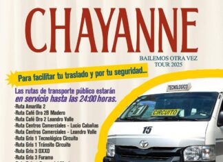 Transporte público ampliará servicio por concierto de Chayanne: Gladyz Butanda