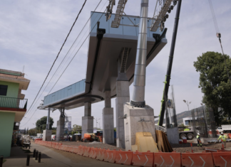 Teleférico de Uruapan con 75% de avance en su construcción