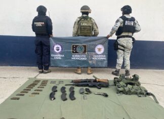 Asegurados 10 artefactos explosivos y armas en Apatzingán: SSP