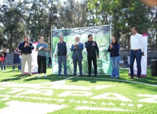 Gobierno estatal inaugura cancha de fútbol 7 para agentes de la Guardia Civil