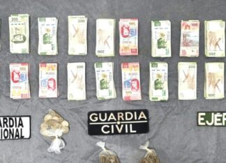 SSP detiene a dos hombres con droga y más de 250 mil pesos en efectivo