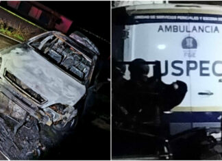 Hallan cadáver calcinado en la cajuela de un auto incendiado en la Morelia-Salamanca