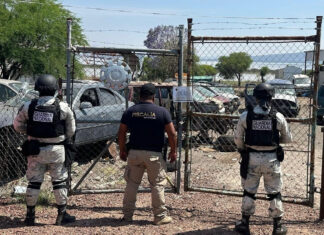 Cateo en Cuitzeo: Fiscalía General asegura inmueble y vehículos robados en yonke