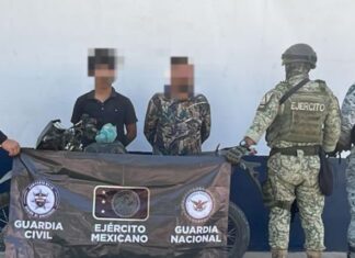 SSP detiene a dos hombres con fusiles en Múgica